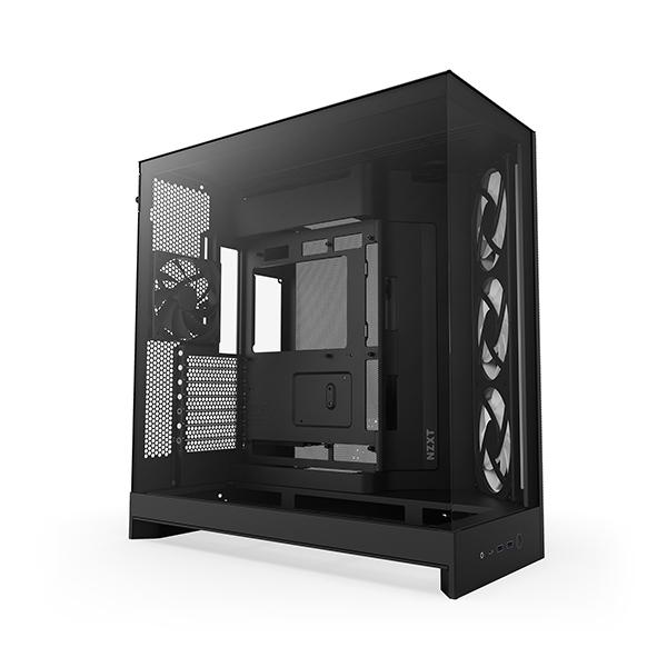 NZXT - H9 Flow RGB 2025 ATX Mid-Tower Dual-Chamber PC Case - Black