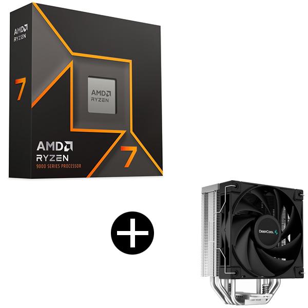 AMD Ryzen 7 9700X W/O Cooler WOF (8C/16T、3.8GHz、65W) CPU +