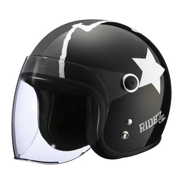 RIDEZ RIDEZ Jr GOGO PEARL BLACK (53-54cm) 子ども用バイクヘルメット