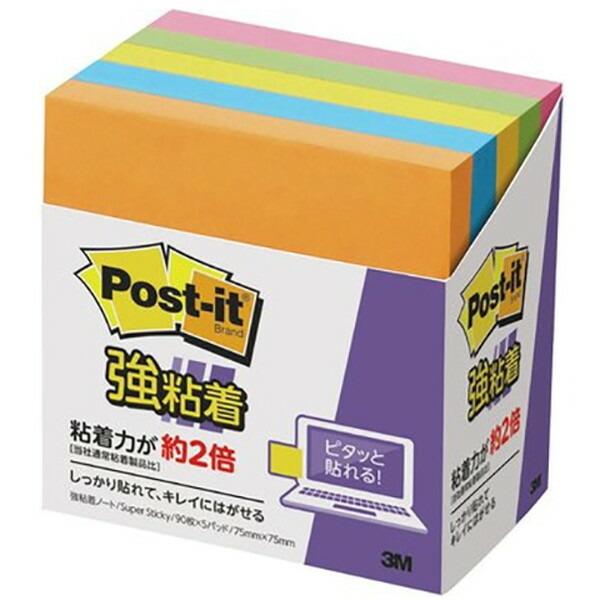 3M 3M（スリーエム） 6545SSAN 混色5色 ポスト・イット ノート 強粘着