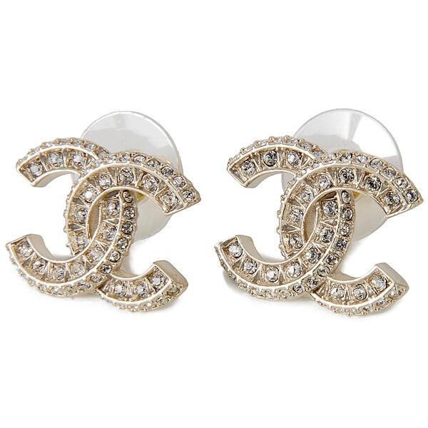 CHANEL シャネル ピアス ゴールド CCマーク ココマーク ラインストーン  