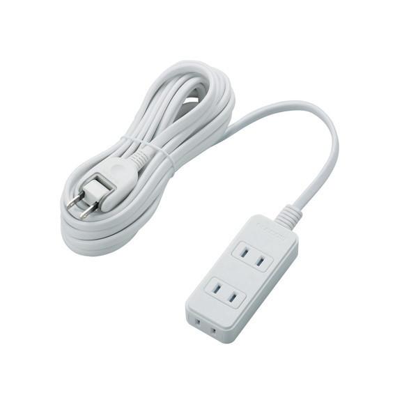 �}���`�^�b�v ELECOM �G���R�� T-ST02N-2350WH �V���b�^�[�t�d���^�b�v 3�� 5m L���v���O �z���C�g