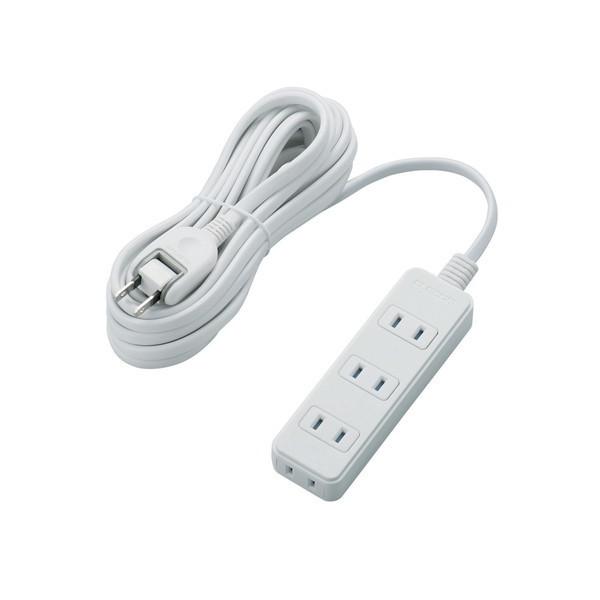 �}���`�^�b�v ELECOM �G���R�� T-ST02N-2450WH �V���b�^�[�t�d���^�b�v 4�� 5m L���v���O �z���C�g