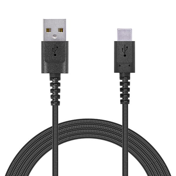 USB�P�[�u�� ELECOM �G���R�� MPA-ACS20NBK ���ϋvUSB�P�[�u�� �^�C�vC 2m �u���b�N(��)