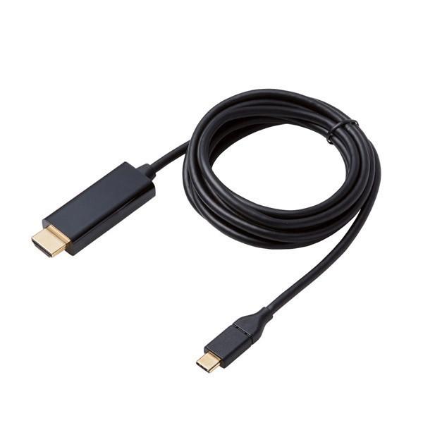 HDMIϊP[u ELECOM GR CAC-CHDMI20BK USB Type-C-HDMI 2.0m [J[