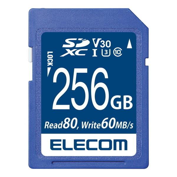 SDJ[h ELECOM GR MF-FS256GU13V3R SDXCJ[h f[^T[rXt rfIXs[hNXΉ UHS-I U3 80MB/s 256GB [J[