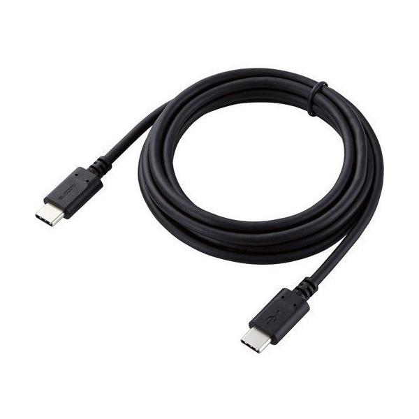 USB�P�[�u�� ELECOM �G���R�� MPA-CC15PNBK �u���b�N �X�}�z�E�^�u���b�g�pUSB�P�[�u�� USB(C-C) �X�^���_�[�h Power Delivery�Ή� �F�ؕi 1.5m