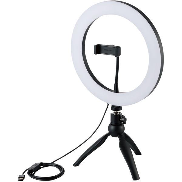 OCg ELECOM GR DE-L03BK LED 3F ő1100lm 10iK USB-Ad ~jOrX^ht {[WCgt 26cm [J[