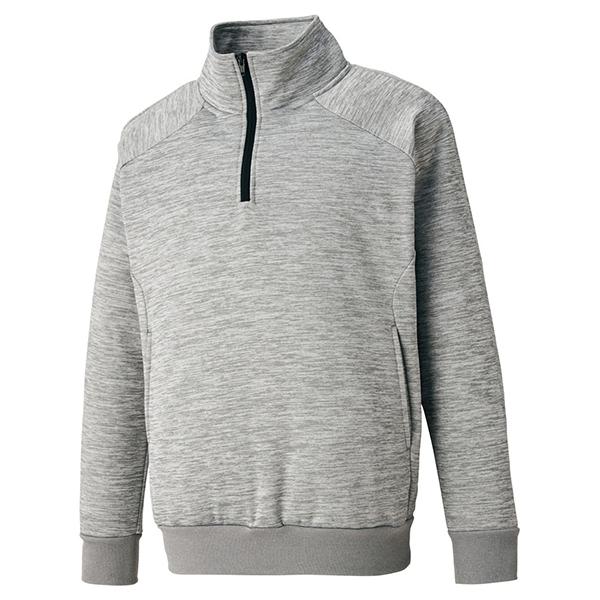 ZETT ゼット 野球ウエア HEAT-Z 裏起毛スタンドハーフジップジャケット グレー 2XO BOS315 1500 ゼット（ZETT） 野球ウエア HEAT-Z 裏起毛スタンドハーフジップ