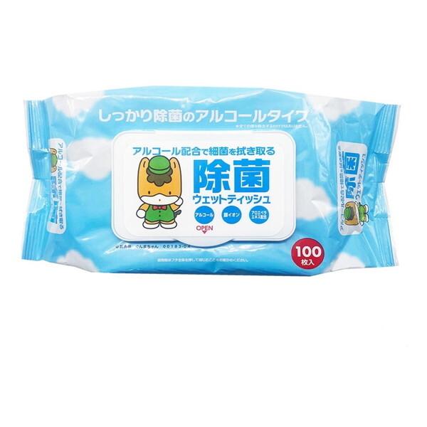 AI-WILL ぐんまちゃん 除菌ウェットティッシュ フタ付き 100枚入