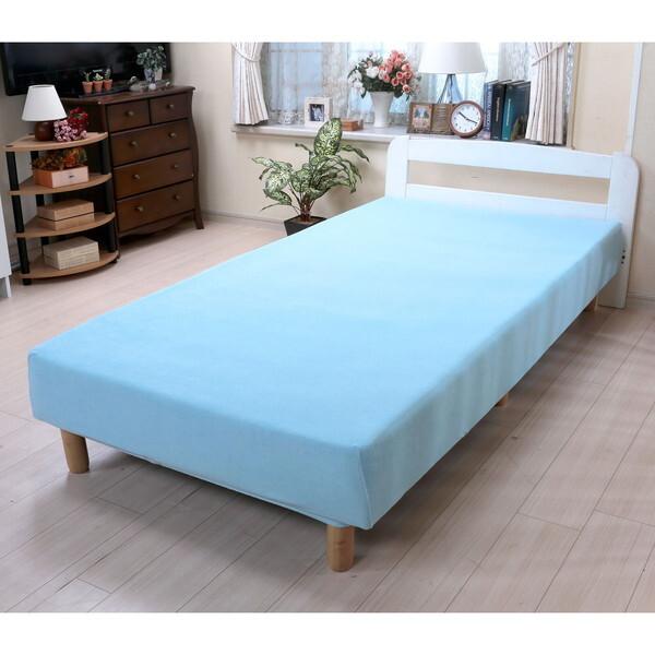 ファミリー・ライフ 綿100%やわらかタオル地のびのびシーツ同色2枚組