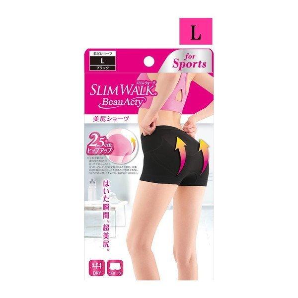 他サイト： ピップ スリムウォーク ビューアクティ 美尻ショーツ Lサイズ スポーツ用 ブラックの商品画像