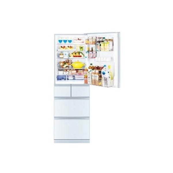 mitsubishi mr-b46g-w クリスタルピュアホワイト 置けるスマート大容量 bシリーズ 冷蔵庫 (455l・右開き) 5ドア 400l以上 サイズ おすすめ ミツビシ