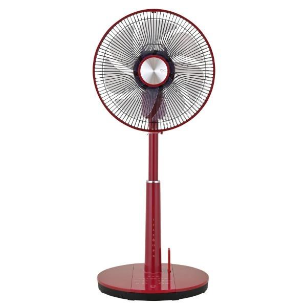 おおたけ リビング扇風機 GF-DC326FR-R レッド DCモーター搭載 リモコン付 LED表示調光 自動OFF機能 チャイルドロック機能付 首振り おしゃれ シンプル 暑さ対策
