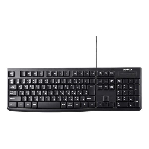 BUFFALO BSKBU100BK �u���b�N �L���X�^���_�[�h�L�[�{�[�h(���{��z��108�L�[)