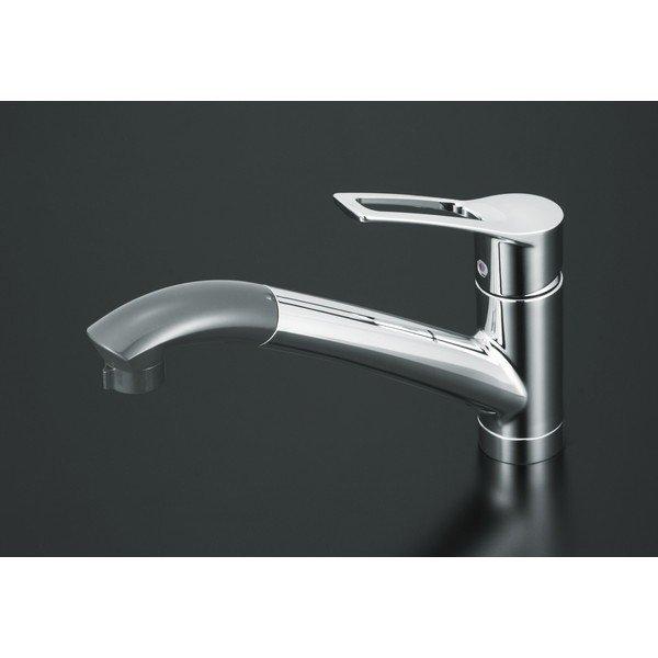 KM5031Z シングルシャワー付混合栓（寒冷地用） ￥62,040（税込） KVK 流し台用シングルレバー式シャワー付混合栓(寒冷地用