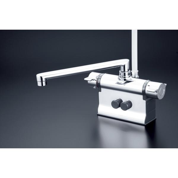 KVK デッキ形サーモスタット式シャワー(240mmパイプ仕様)(寒冷地用