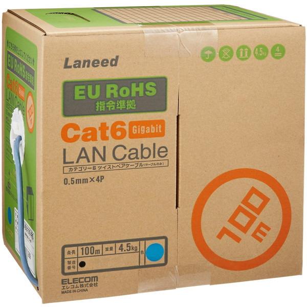 CAT-6 100m u[ P[û EU RoHSwߏ Gigabit LANP[u LD-CT6/BU100/RS [J[