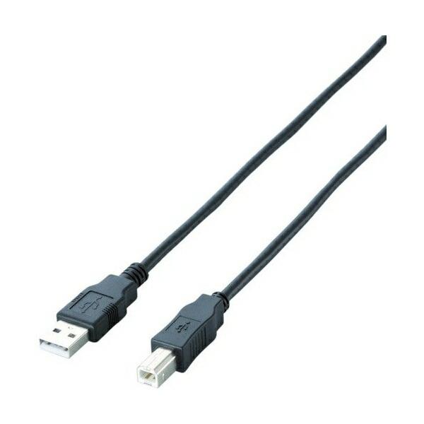 USB�P�[�u�� ELECOM �G���R�� U2C-JB15BK �G�RUSB2.0�P�[�u�� 1.5m A-B�^�C�v �u���b�N