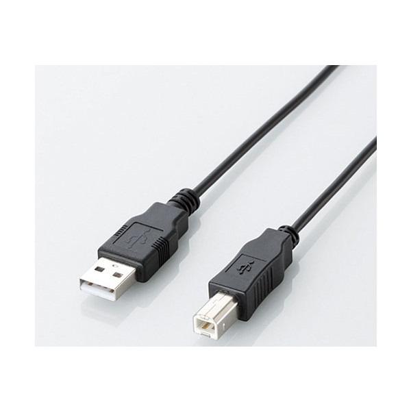 USB�P�[�u�� ELECOM �G���R�� U2C-JB30BK �u���b�N �G�RUSB2.0�P�[�u��(A-B�^�C�v) 3.0m