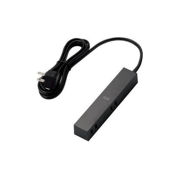 �}���`�^�b�v ELECOM �G���R�� AVT-D3-2415BK ������C���e���A�d���^�b�v ���I�b�g 4�� 1.5m �u���b�N