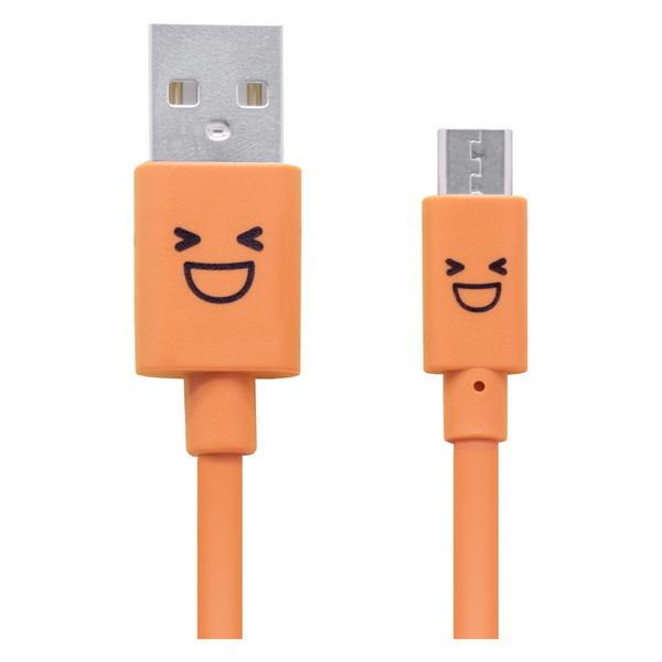 ELECOM MPA-FAMB2U12CDR ���́E�ʔ̐�p microUSB�P�[�u�� 2A�o�� 1.2m �J���t�� �I�����W