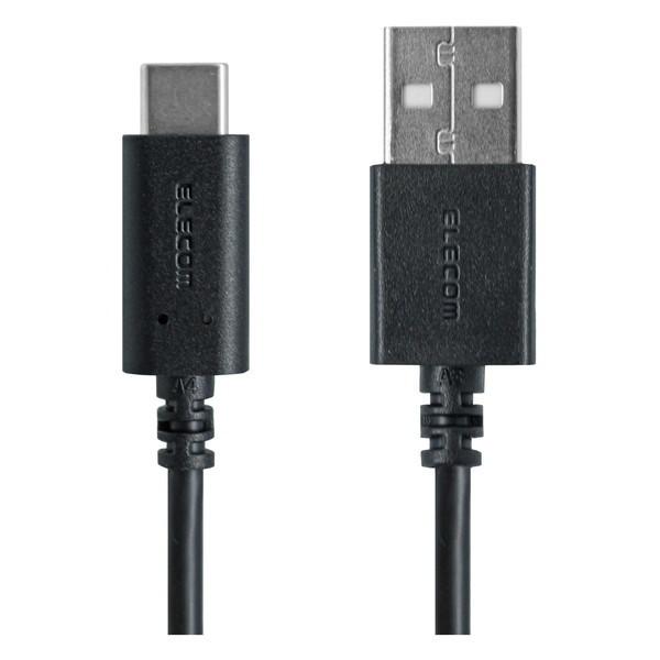 USB�P�[�u�� ELECOM �G���R�� MPA-AC05BK �X�}�[�g�t�H���pUSB�P�[�u�� USB2.0����(A-C) 0.5m �u���b�N