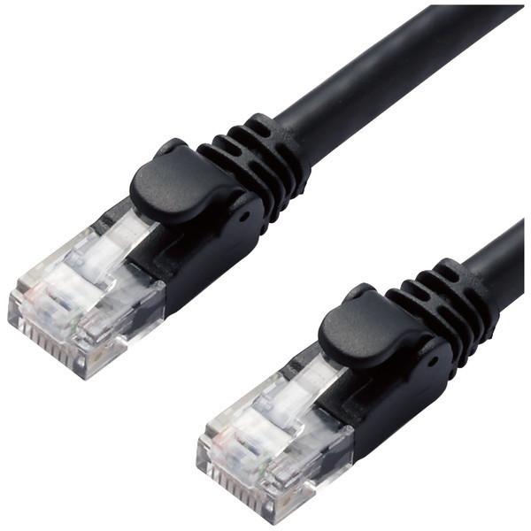 LAN�P�[�u�� ELECOM �G���R�� LD-GPA/BK1 CAT6A �X�^���_�[�h 1m �u���b�N