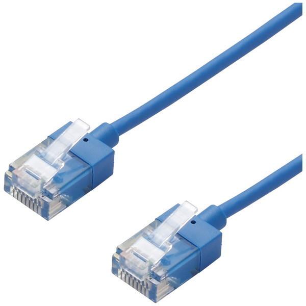 LAN�P�[�u�� ELECOM �G���R�� LD-GPASS/BU5 CAT6A �X�[�p�[�X���� 5m �u���[