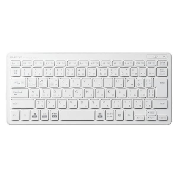 ���C�����X�L�[�{�[�h ELECOM �G���R�� TK-FBP100WH Bluetooth�~�j�L�[�{�[�h �p���^�O���t�� ���^ �}���`OS�Ή� �z���C�g ���[�J�[����