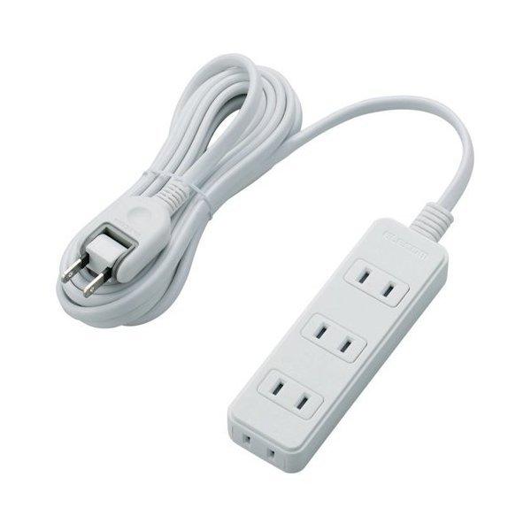 �}���`�^�b�v ELECOM �G���R�� T-S02-2430WH �X�C���O�v���O�d���^�b�v 4�� 3.0m �z���C�g