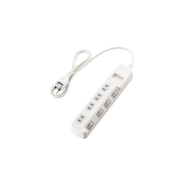 �}���`�^�b�v ELECOM �G���R�� T-E5A-2410WH �ȃG�l�^�b�v �ʃX�C�b�` �ȂȂ߃X�C�b�` 4�� 1m �z���C�g