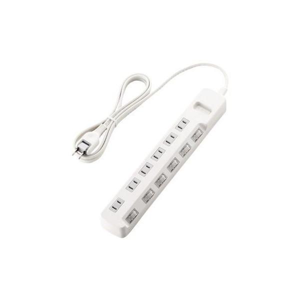 �}���`�^�b�v ELECOM �G���R�� T-E5A-2620WH �ȃG�l�^�b�v �ʃX�C�b�` �ȂȂ߃X�C�b�` 6�� 2m �z���C�g