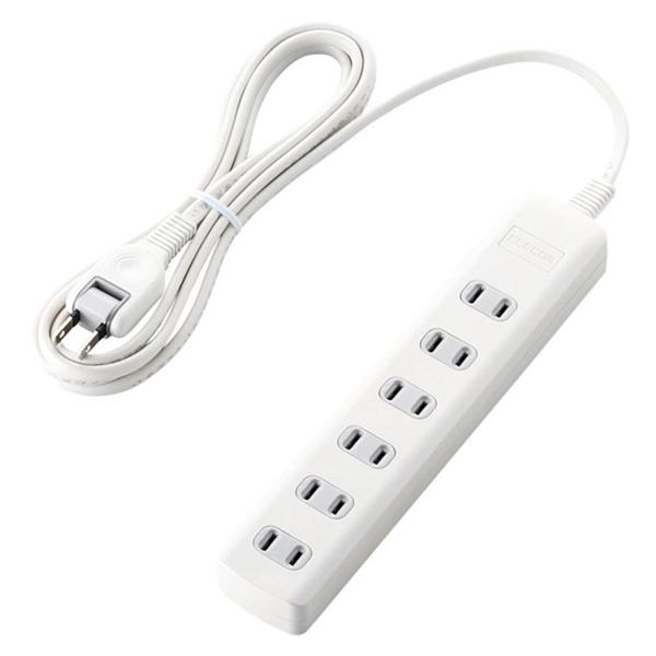 �}���`�^�b�v ELECOM �G���R�� T-K1A-2625WH T-K1A-26�V���[�Y ���K�[�h�^�b�v 2P�� 6�� 2.5m �z���C�g