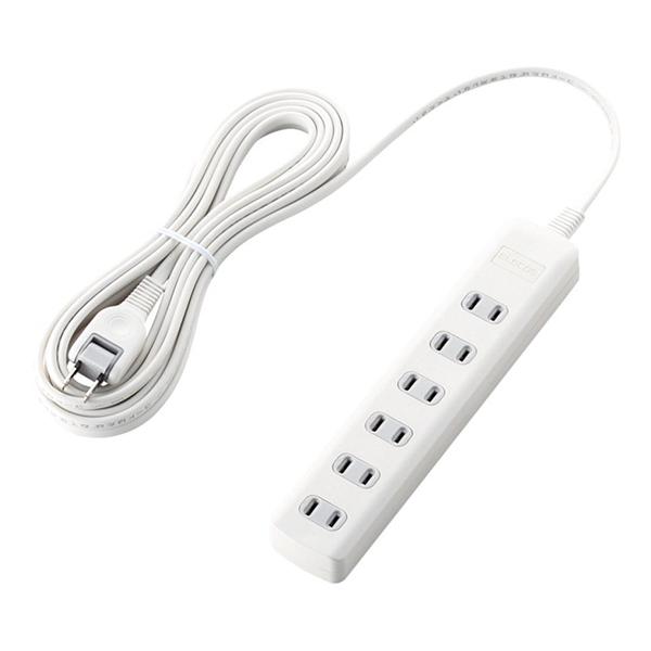 �}���`�^�b�v ELECOM �G���R�� T-K1A-2650WH T-K1A-26�V���[�Y ���K�[�h�^�b�v 6�� 5.0m �z���C�g