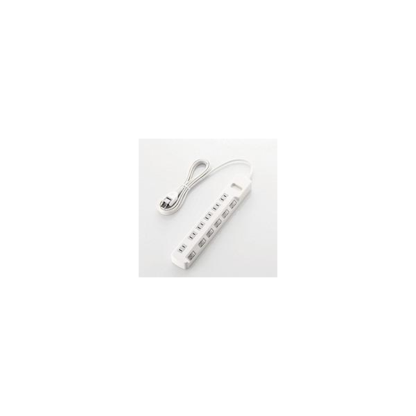 �}���`�^�b�v ELECOM �G���R�� T-K5A-2625WH �ʃX�C�b�`�t ���K�[�h�^�b�v 6�� 2.5m �z���C�g