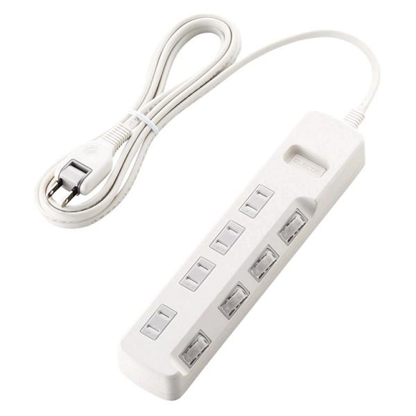 �}���`�^�b�v ELECOM �G���R�� T-K6A-2425WH �ق���h�~�V���b�^�[�t ���K�[�h�^�b�v 2�s�� 4�� 2.5m �z���C�g