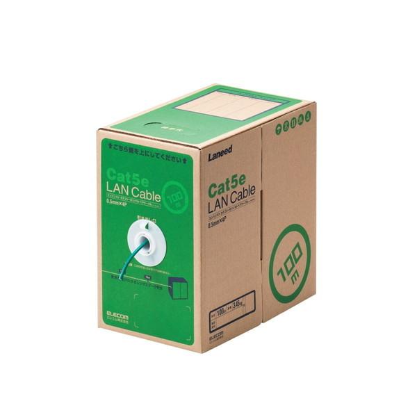 ELECOM LD-CT2/DG100/RS RoHSΉLANP[u CAT5E 100m _[NO[ ȈՃpbP[W [J[
