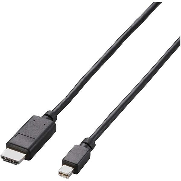HDMIϊP[u ELECOM GR AD-MDPHDMI20BK Mini DisplayPort-HDMI 2.0m ubN [J[