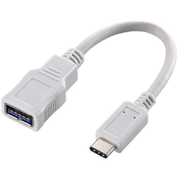 USB�ϊ��P�[�u�� ELECOM �G���R�� USB3-AFCM01WH �z���C�g Type-C�ϊ��P�[�u��