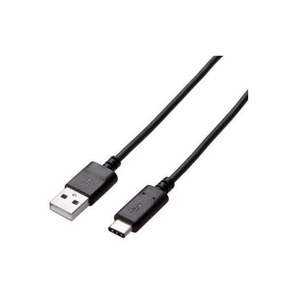 ELECOM U2C-AC20NBK USB2.0�P�[�u�� A-C�^�C�v �F�ؕi 3A�o�� 2.0m �u���b�N