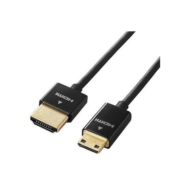 HDMI�P�[�u�� ELECOM �G���R�� DGW-HD14SSM15BK �f�W�J���pHDMI�P�[�u�� �X�[�p�[�X���� HDMI-miniHDMI 1.5m ���[�J�[����