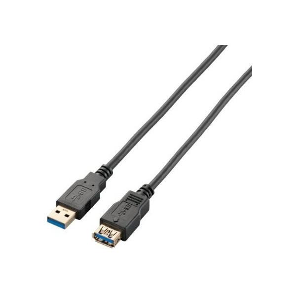 USB�����P�[�u�� ELECOM �G���R�� USB3-E20BK �u���b�N USB3.0�����P�[�u��(A-A) 2m