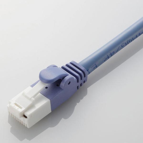 LAN�P�[�u�� ELECOM �G���R�� LD-CTT/BU3/RS CAT5E�Ή� �ܐ܂�h�~ 3m �u���[
