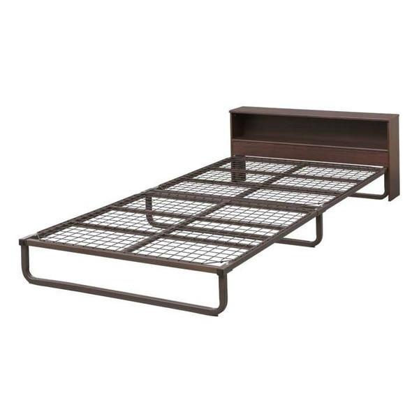 アイリスオーヤマ フレームベッド ブラウン FMB-S【シングル S】要組立品 アイリスオーヤマ フレームベッド ヘッドボード付 FMB-SB シングル