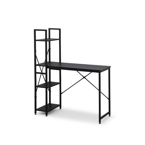 アイリスオーヤマ　ラック付きデスク　RDK-1042 BLACK×BLACK IRIS OHYAMA（アイリスオーヤマ） RDK-1042 ブラック/ブラック ラック