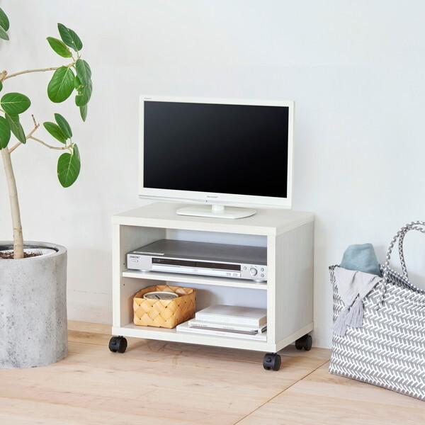白井産業 FUL-4050TVWH キャスター付テレビ台 (幅50cm) メーカー直送 