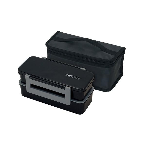 他サイト： スケーター モードライン BK KCPJW13 大容量 弁当箱 2段 (1300ml 男性向け 専用保冷剤付き)の商品画像