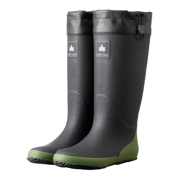 CAMP LOGOS コンパクトレインブーツ BK XL No.33214710 LOGOS LOGOS（ロゴス） LOGOS CAMP LOGOS コンパクトレインブーツ BK XL No