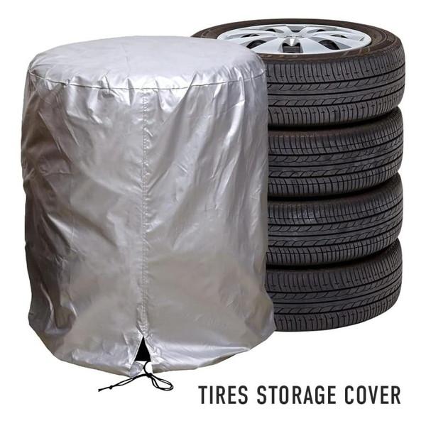 他サイト： タイヤ収納カバー 普通車用 保護カバー 4本収納 タイヤカバー タイヤ カバー 紫外線 UVカット 防塵 保管 保存 防水加工 日除けの商品画像